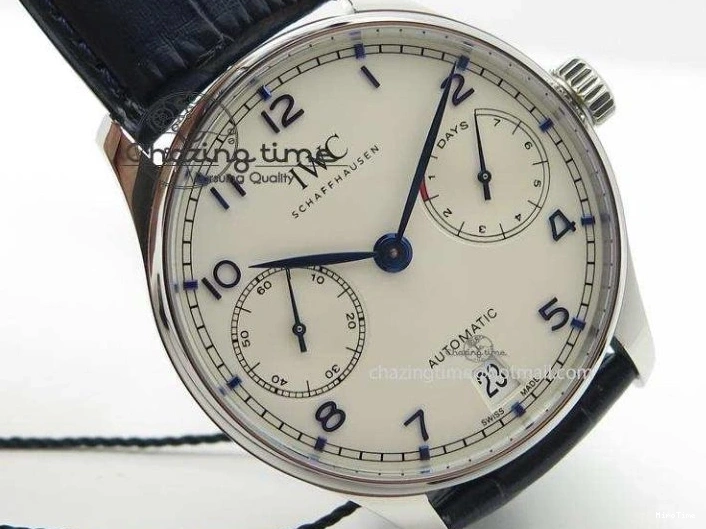MIROTIME 0711 EasyCare Portuguese Real PR IW500705 ZF 1:1 Best Edition On Blue Leather Strap A52010 V 7310